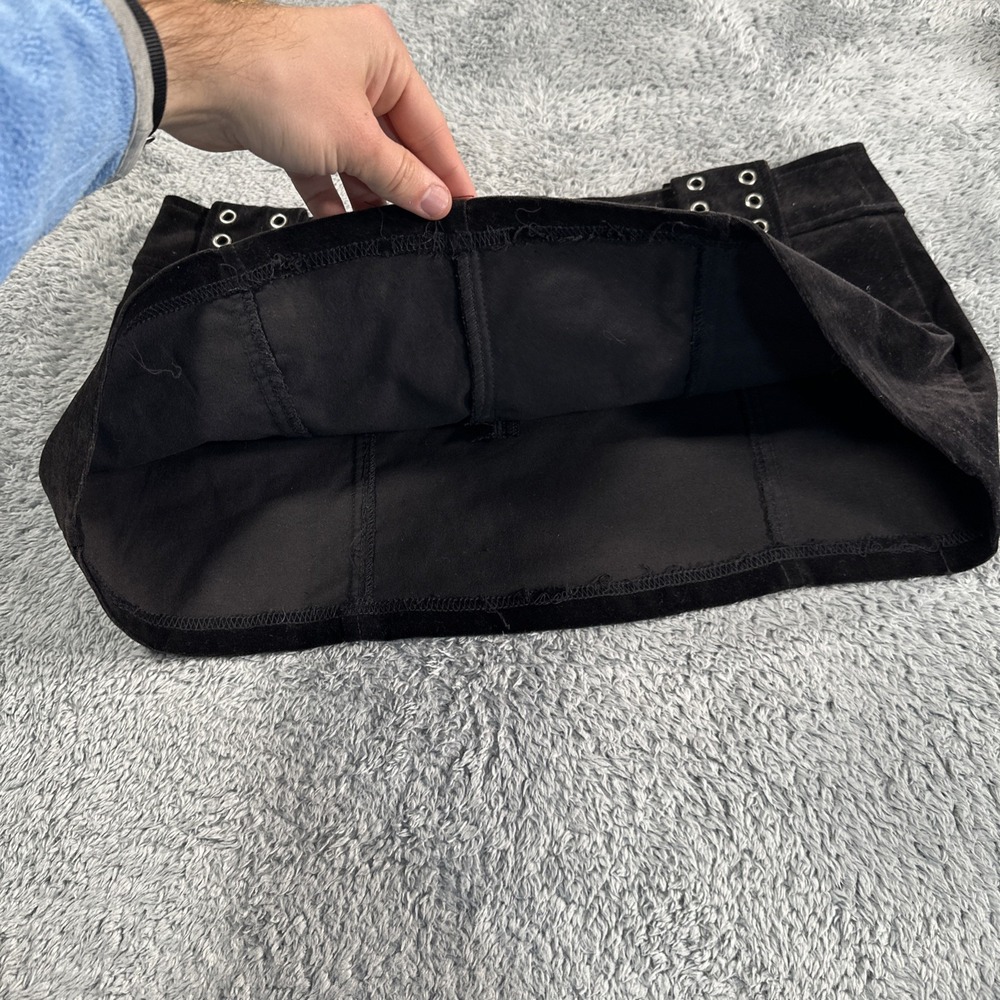 Vintage Y2K Lip Service Black Mini Skirt Gothic Fetish Medium Witchy USA Grunge - Picture 12 of 13